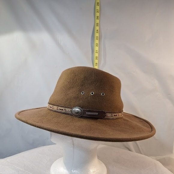 Stetson Brown Felt Wide Brim Hat  Decorative Band for Men Women Outdoor Style - Picture 7 of 13